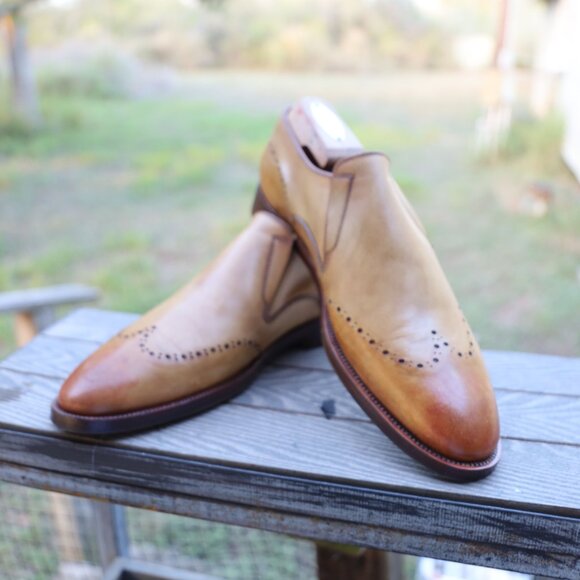 Allen Edmonds Lucca 8.5-D Brown Mens Dress Shoes - Picture 9 of 14